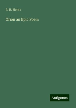 Orion an Epic Poem