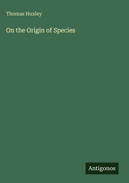 On the Origin of Species