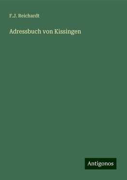 Adressbuch von Kissingen