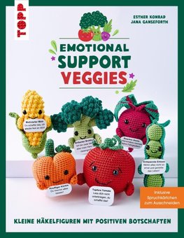 Emotional Support Veggies. Kleine Häkelfiguren mit positiven Botschaften