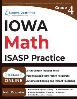 4th Grade Math Practice Workbook and Full-length Online Assessments