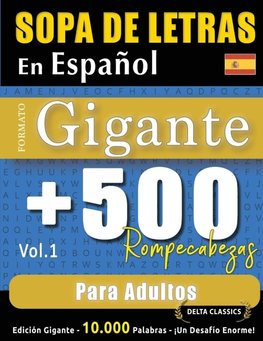 SOPA DE LETRAS EN ESPAÑOL FORMATO GIGANTE