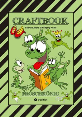 CRAFTBOOK - 120 BLATT MIT LUSTIGEN MOTIVEN - WISSENSWERTES - FROG JUMPING GAME - KNIFFLIGE RÄTSEL UND AUFGABEN - STORYTELLING - ZEICHNEN