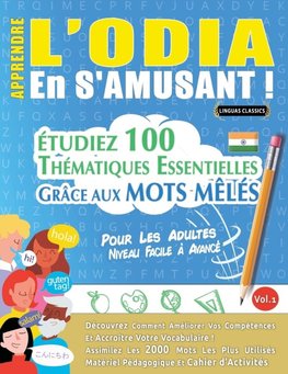 APPRENDRE L'ODIA EN S'AMUSANT - POUR LES ADULTES