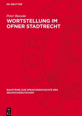 Wortstellung im Ofner Stadtrecht