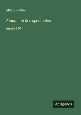Almanach des spectacles