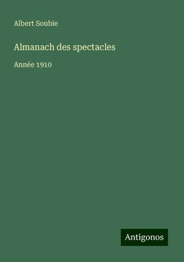 Almanach des spectacles