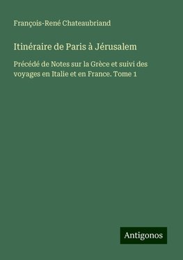 Itinéraire de Paris à Jérusalem