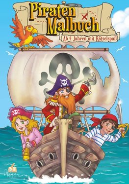 Piraten Malbuch ab 4 Jahren mit Rätselspaß