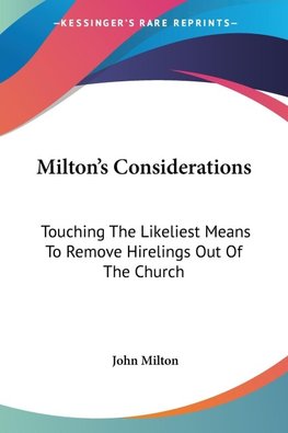 Milton's Considerations
