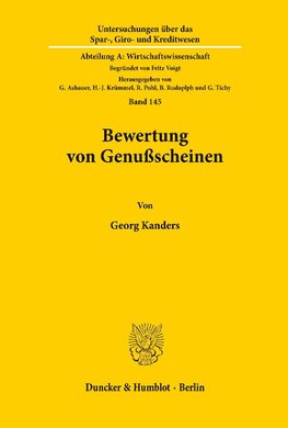 Bewertung von Genußscheinen.