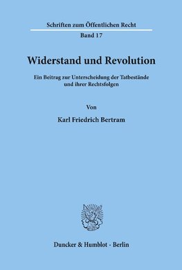 Widerstand und Revolution.