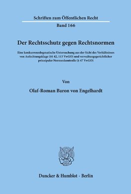 Der Rechtsschutz gegen Rechtsnormen.