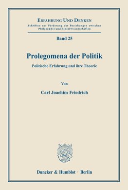 Prolegomena der Politik.
