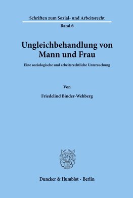 Ungleichbehandlung von Mann und Frau.