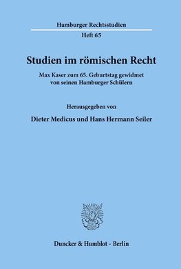 Studien im römischen Recht.