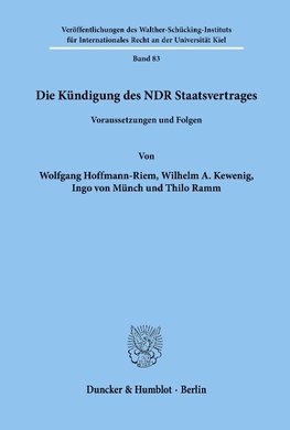 Die Kündigung des NDR Staatsvertrages.