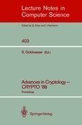 Advances in Cryptology - CRYPTO '88
