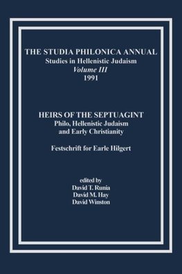 The Studia Philonica Annual, III, 1991