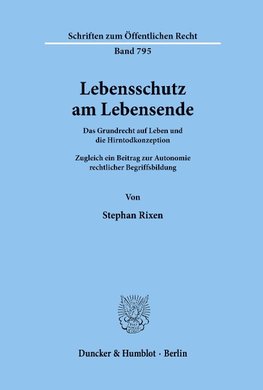 Lebensschutz am Lebensende.