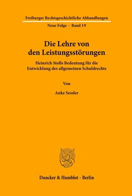 Die Lehre von den Leistungsstörungen.