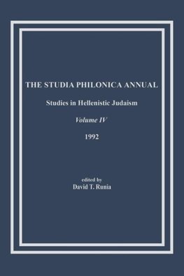 The Studia Philonica Annual, IV, 1992