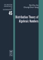 Distribution Theory of Algebraic Numbers