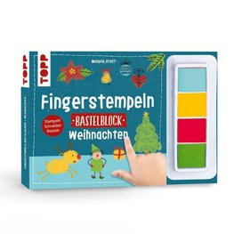 Fingerstempeln. Bastelblock Weihnachten
