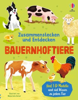 Zusammenstecken und Entdecken: Bauernhoftiere