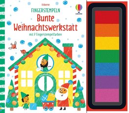 Fingerstempeln: Bunte Weihnachtswerkstatt