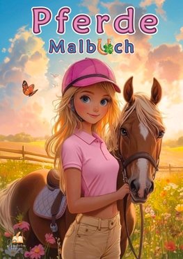 Pferde Malbuch ab 6 Jahren für Mädchen mit 50 schönen Ausmalbildern