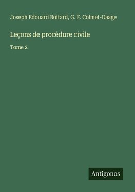 Leçons de procédure civile