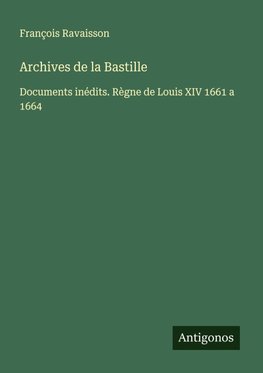 Archives de la Bastille