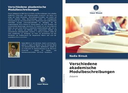 Verschiedene akademische Modulbeschreibungen