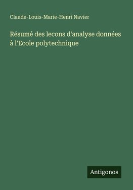 Résumé des lecons d'analyse données à l'Ecole polytechnique