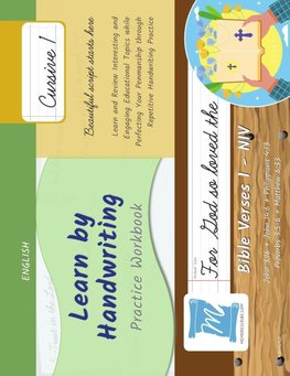 Handwriting Practice Workbook - Bible Verses 1 - NIV - Cursive, Level 1
