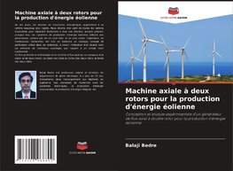 Machine axiale à deux rotors pour la production d'énergie éolienne