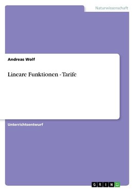 Lineare Funktionen - Tarife