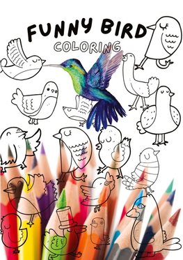 Funny Bird Coloring Book