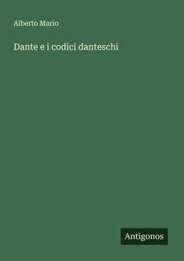 Dante e i codici danteschi