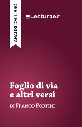 Foglio di via e altri versi - Franco Fortini (analisi del libro)