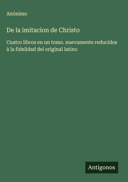 De la imitacion de Christo