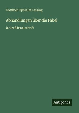 Abhandlungen über die Fabel