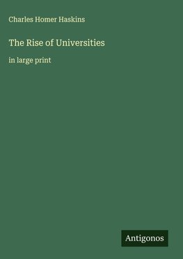 The Rise of Universities