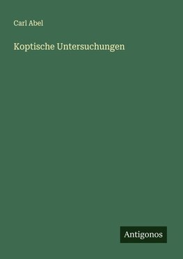 Koptische Untersuchungen