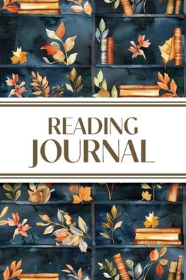 Reading Journal (Watercolor Fall Leaves Bookshelves)