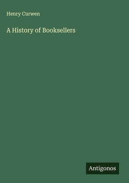 A History of Booksellers