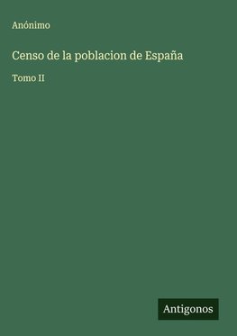 Censo de la poblacion de España