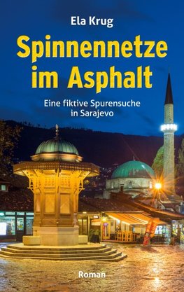 Spinnennetze im Asphalt