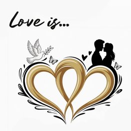 Love is ... Original guest book for the wedding, the engagement or the anniversary of a wedding or a life partnership with stylish image motives for getting inspiration on the various aspects of love for small and big celebrations